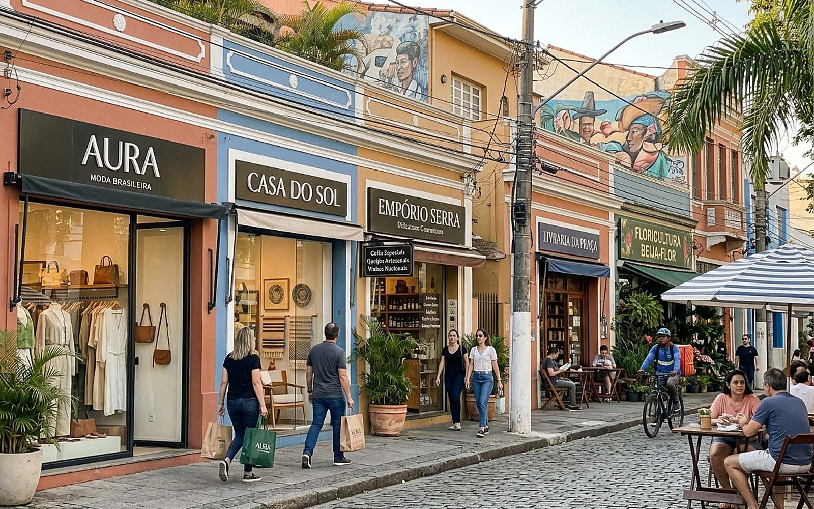 Loja de bairro em manhã de trabalho